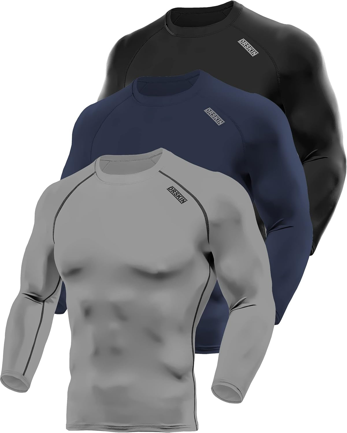 1-4 Pack Long Sleeve Compression Shirts - Men's  