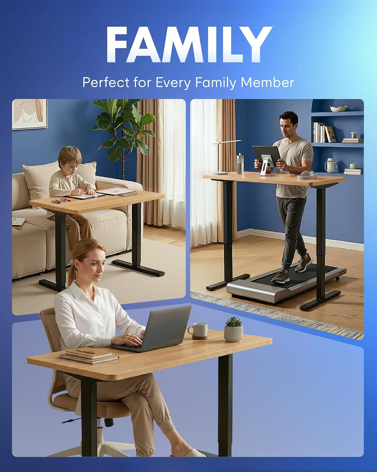 FLEXISPOT EN1 Standing Desk - Maple - 48" X 30"
