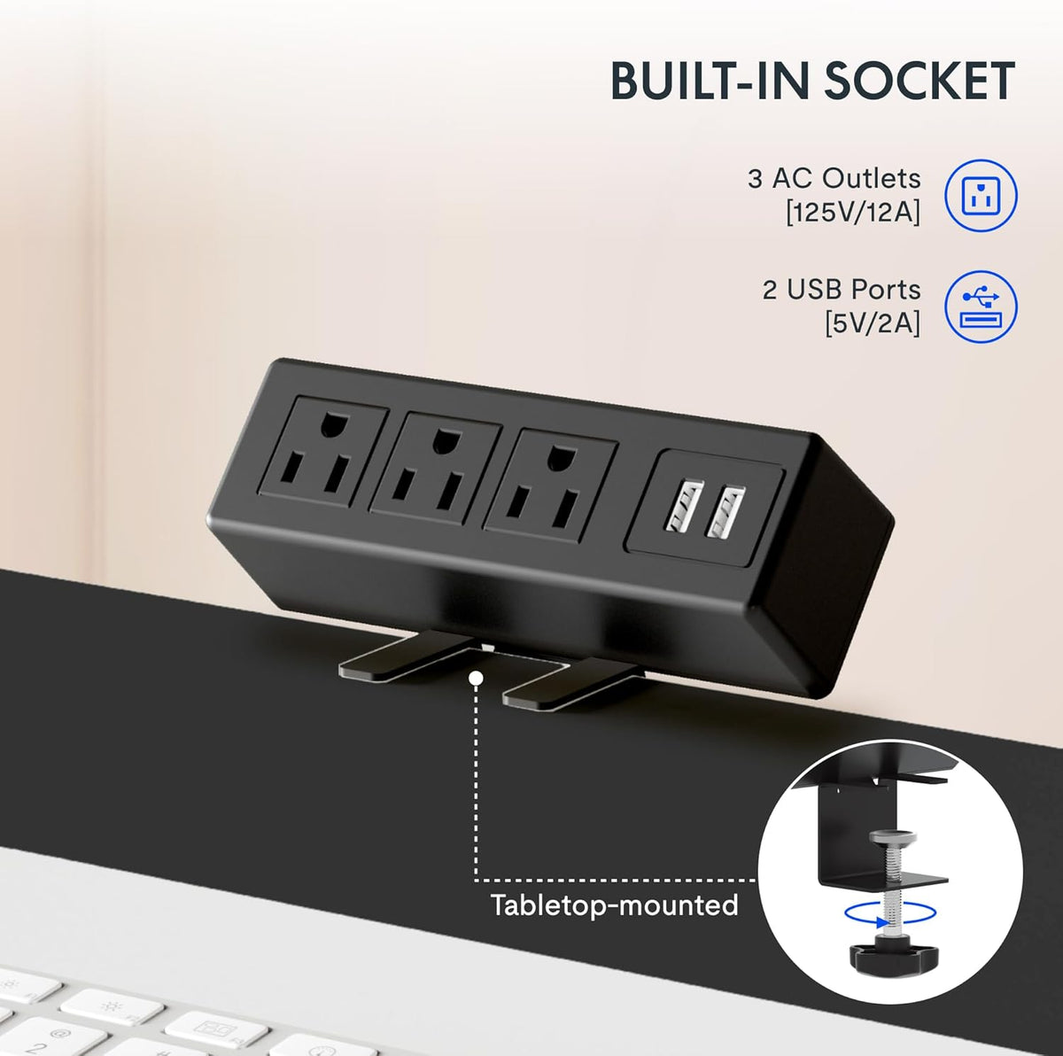FLEXISPOT EN2 48" X 30" Standing Desk with Power Strip Bundle - Mahogany
