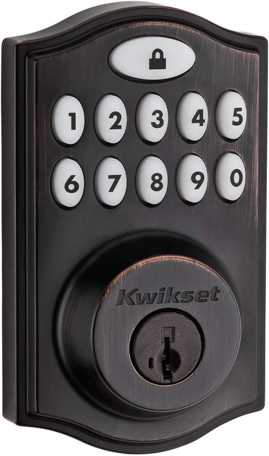 Traditional Smart Lock - Keypad Electronic Deadbolt Door Lock with Smartkey Security and Z-Wave Plus, Venetian Bronze