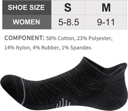 6 Pack Cushioned Low Cut Tab Ankle Socks - Women's 