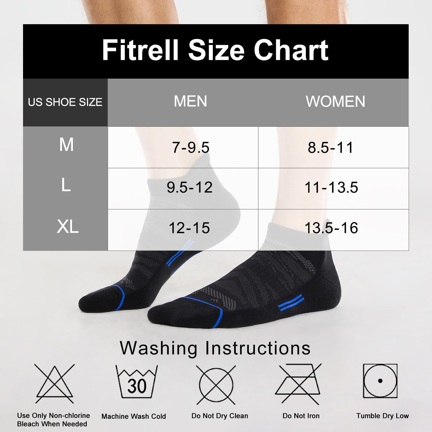 6 Pack Low Cut Cushioned Athletic Socks - Men's 