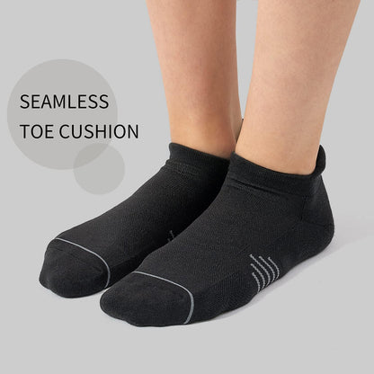 6 Pack Cushioned Low Cut Tab Ankle Socks - Women's 