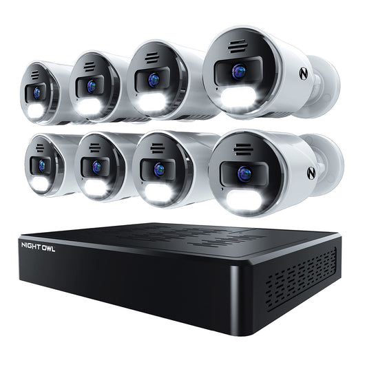 Night Owl 12 CH NVR Security System, 2TB 8 Wired 4K Cameras