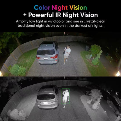 Wired Outdoor Wi-Fi Floodlight Pro Home Security Camera with 2K Resolution, App and Voice Control, Black