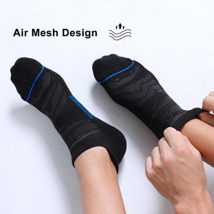 6 Pack Low Cut Cushioned Athletic Socks - Men's 