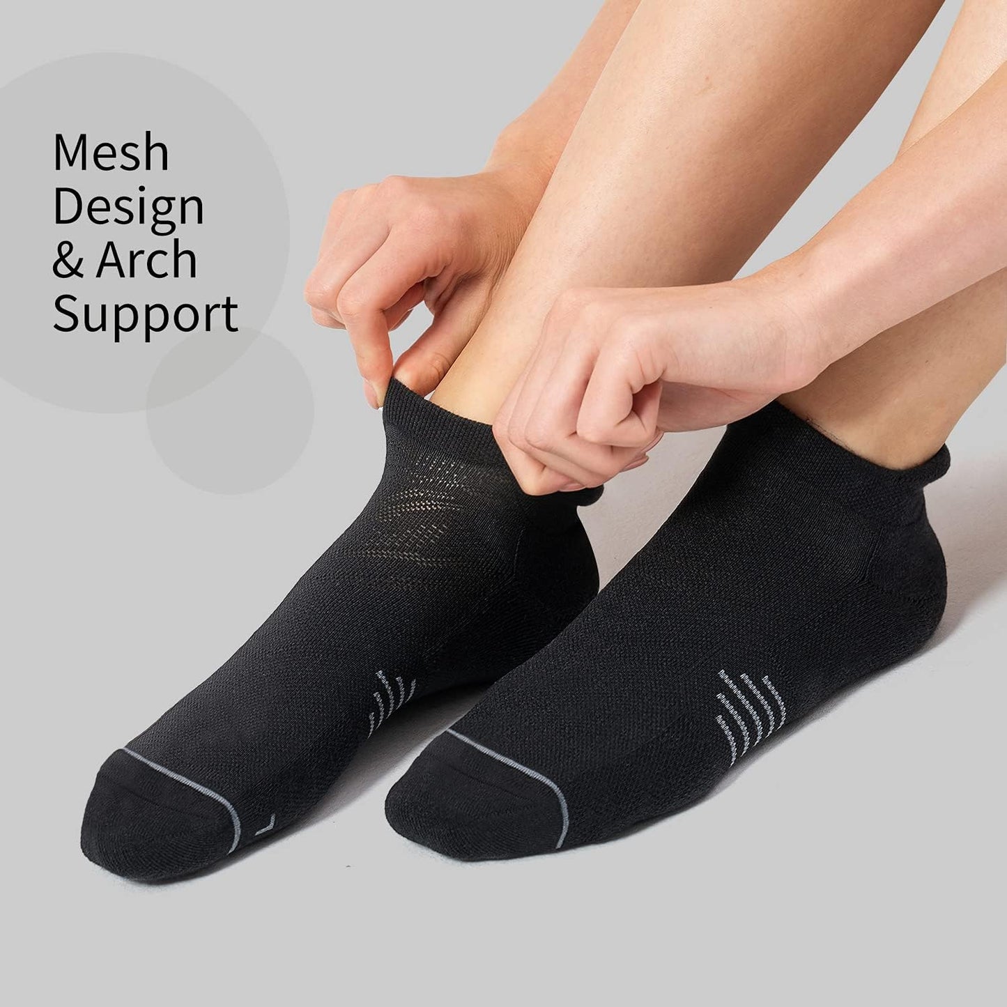 6 Pack Cushioned Low Cut Tab Ankle Socks - Women's 