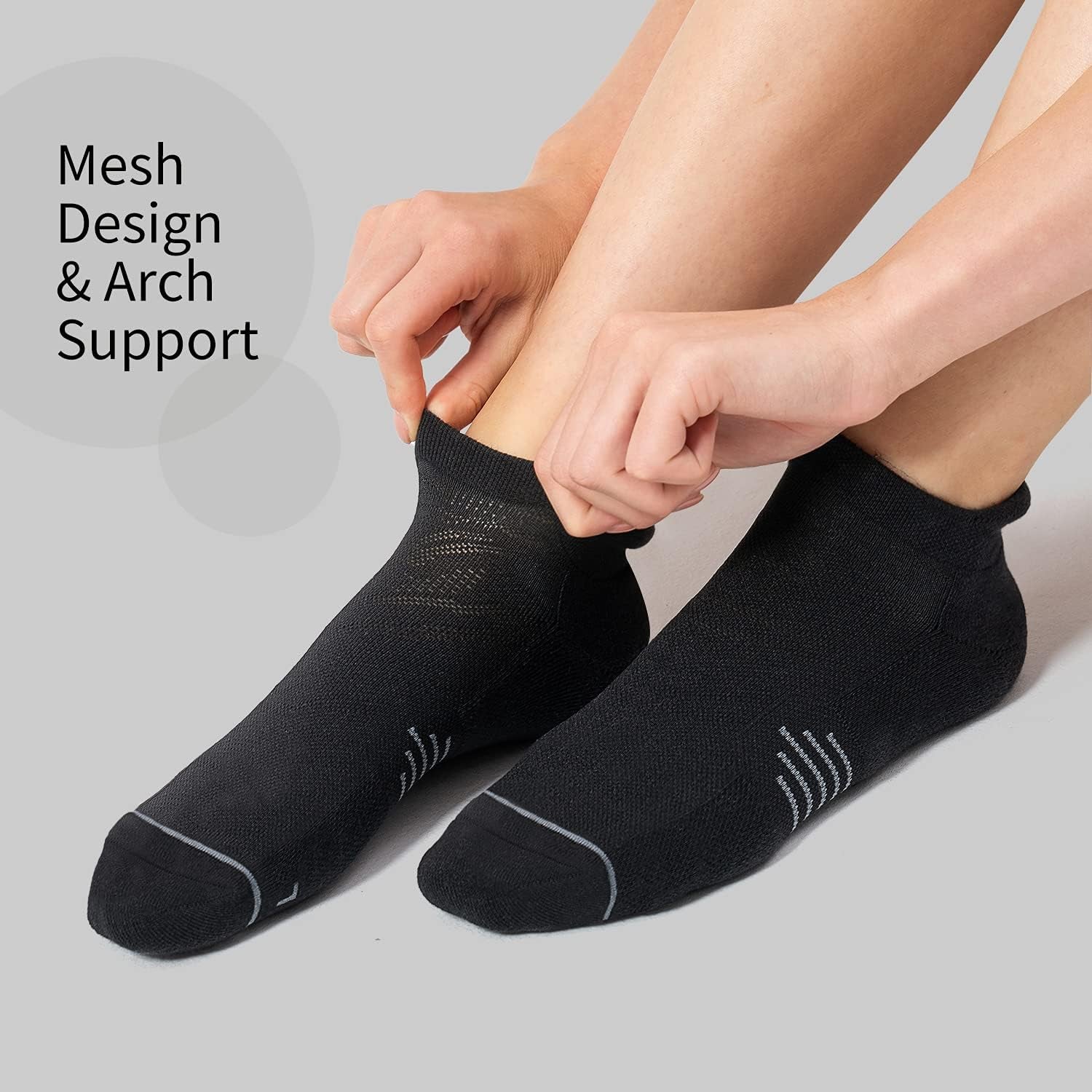 6 Pack Cushioned Low Cut Tab Ankle Socks - Women's 