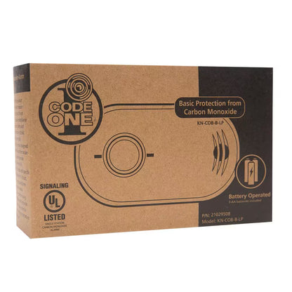 Code One AA Battery Powered Carbon Monoxide Detector with LED Lights