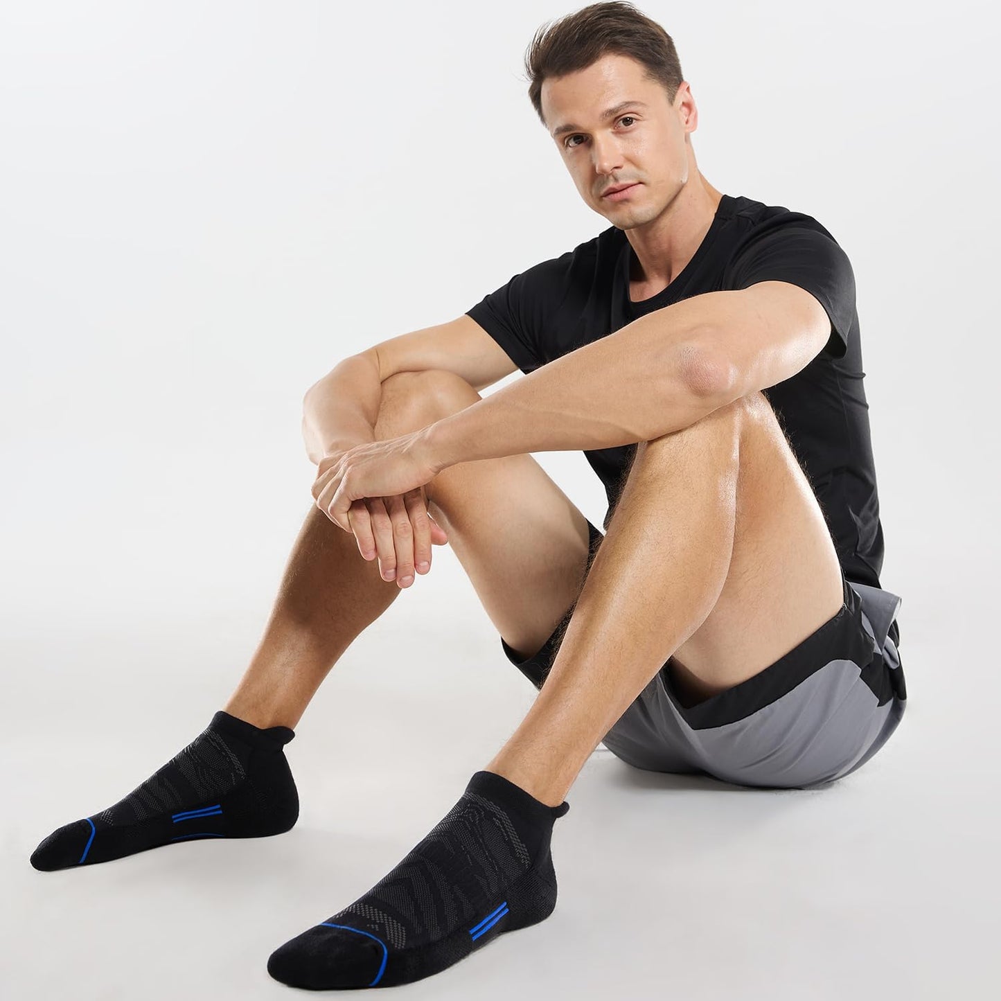 6 Pack Low Cut Cushioned Athletic Socks - Men's 