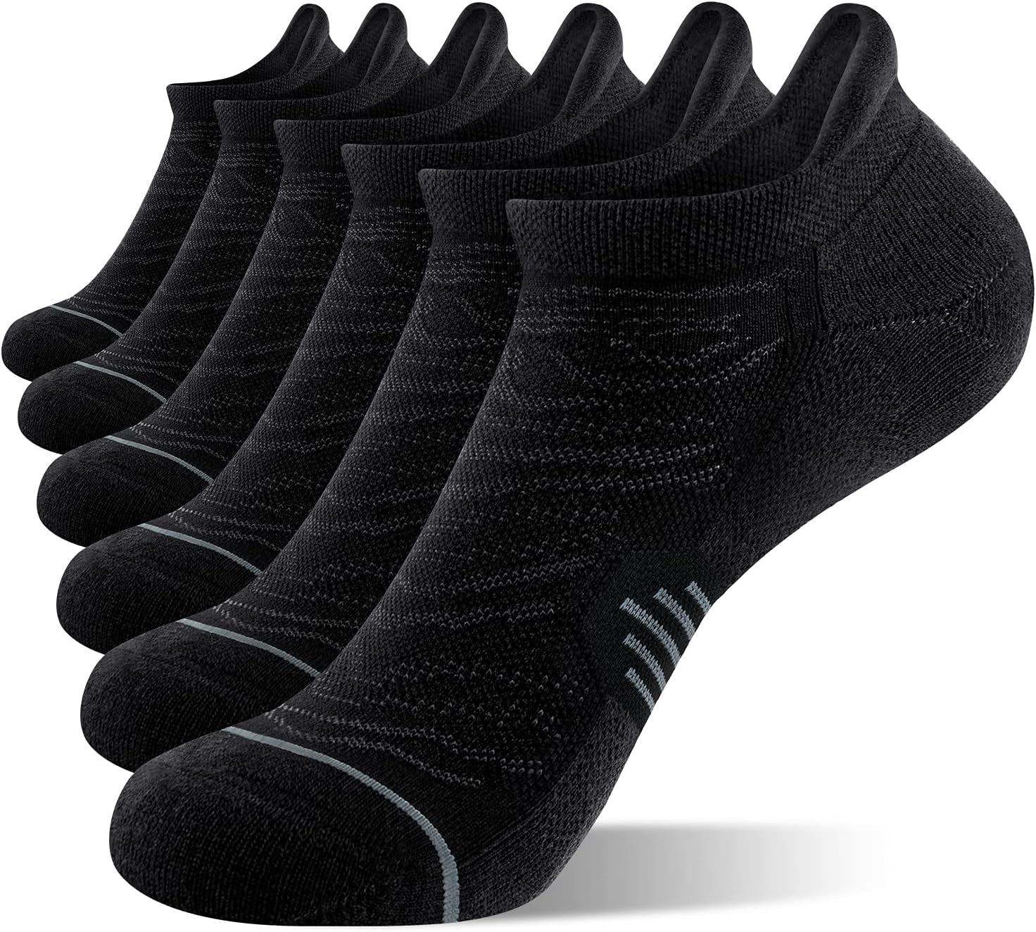 6 Pack Cushioned Low Cut Tab Ankle Socks - Women's 