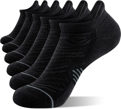 6 Pack Cushioned Low Cut Tab Ankle Socks - Women's 
