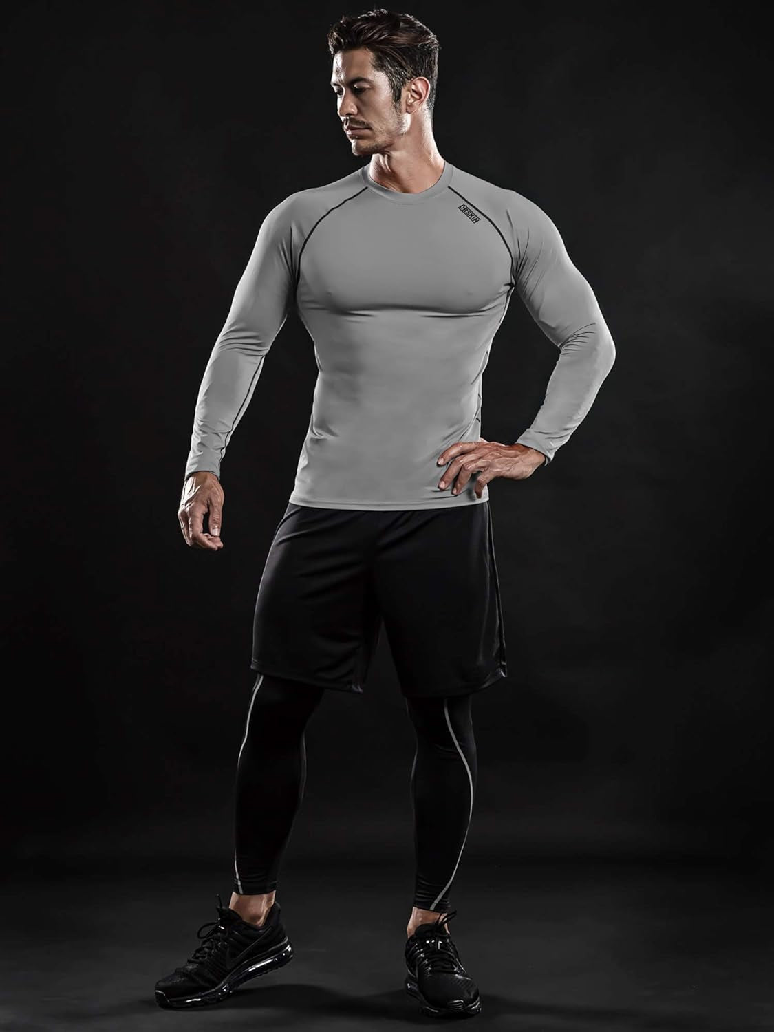 1-4 Pack Long Sleeve Compression Shirts - Men's  