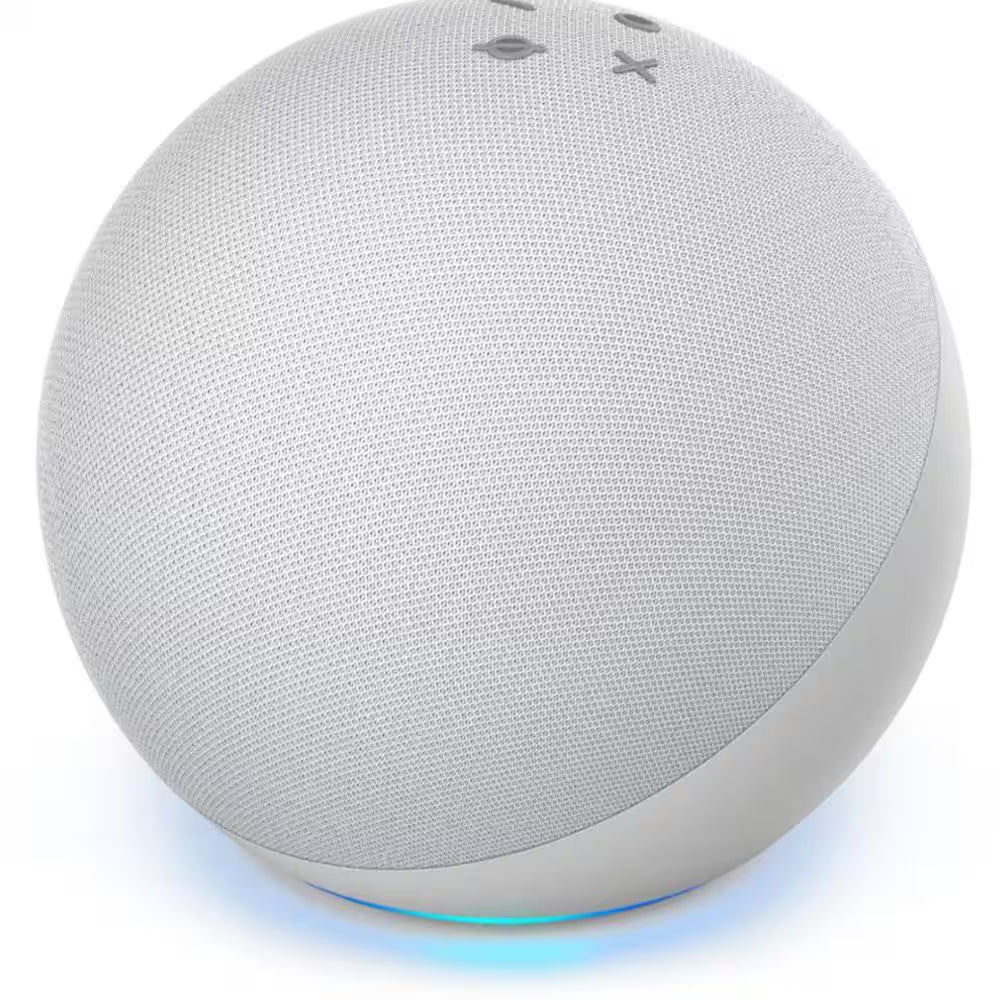 Echo (4th Gen) with Premium Sound, Smart Home Hub, and Alexa - Glacier White