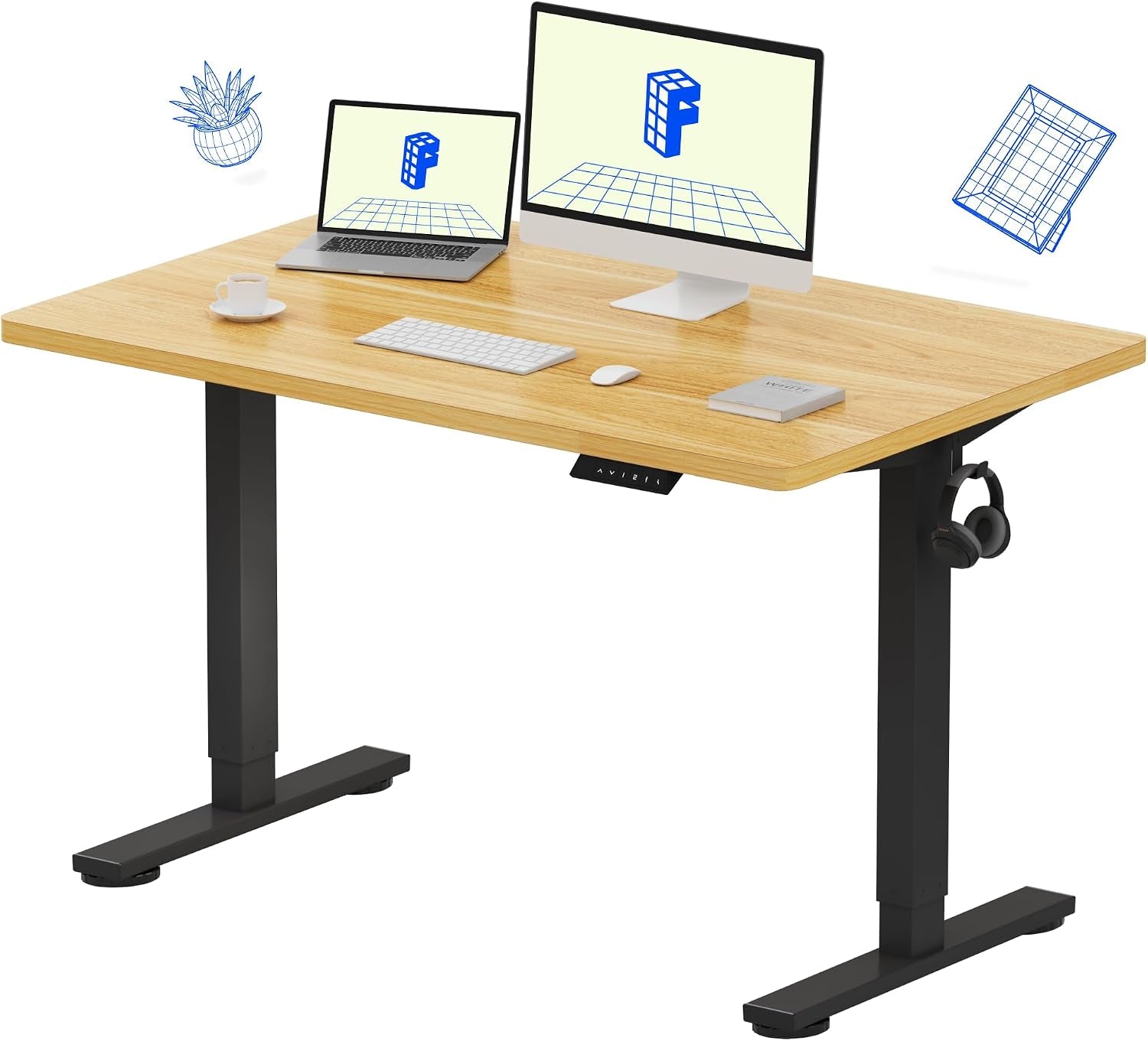 FLEXISPOT EN1 Standing Desk - Maple - 48" X 30"