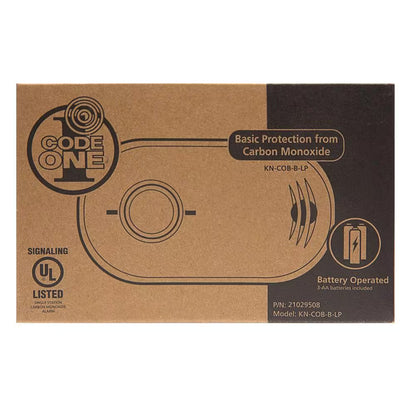 Code One AA Battery Powered Carbon Monoxide Detector with LED Lights