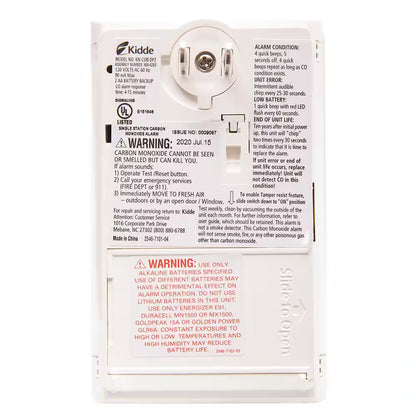 Firex Plug-In Carbon Monoxide Detector, AA Battery Backup