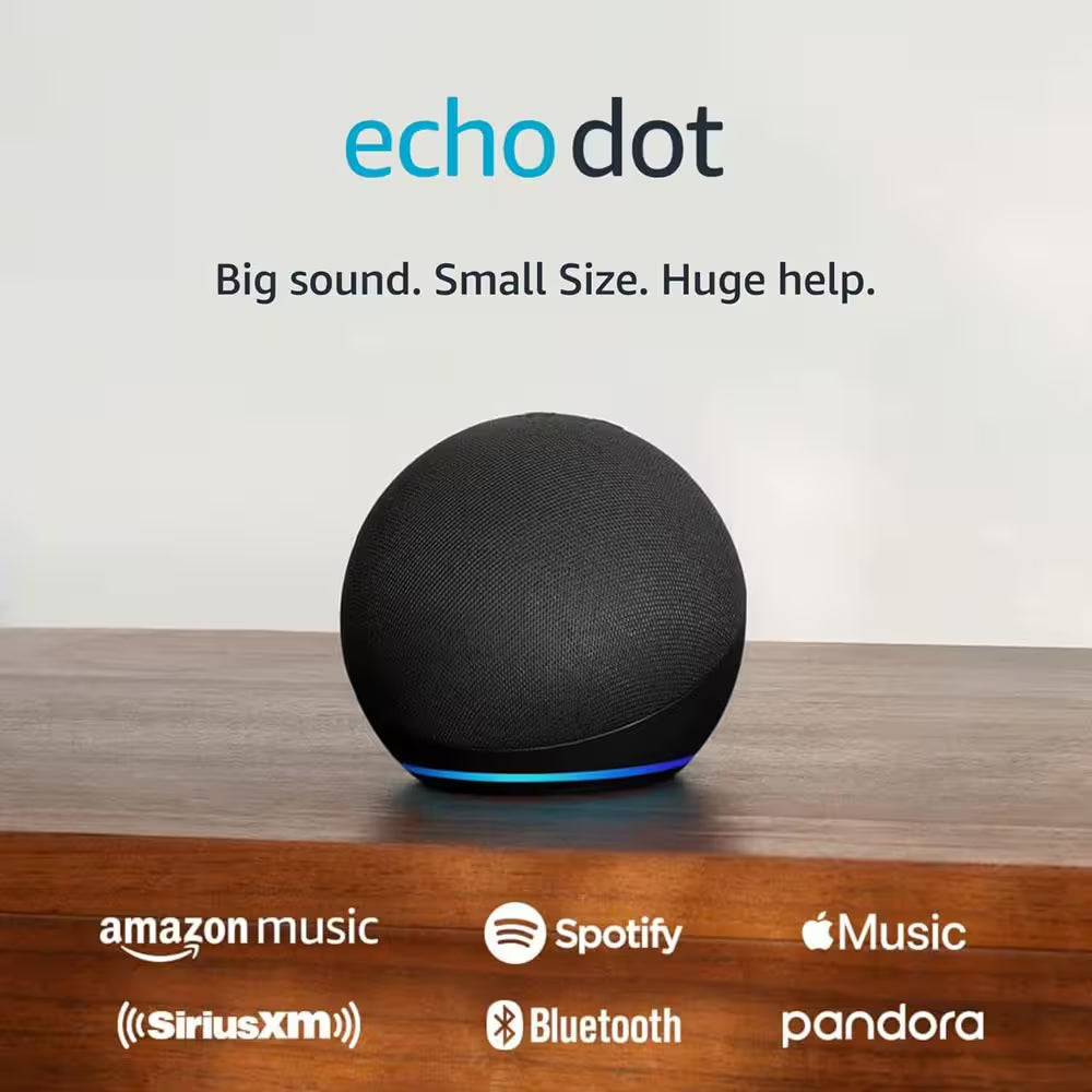 Echo Dot (5th Gen) Smart Speaker with Alexa - Charcoal