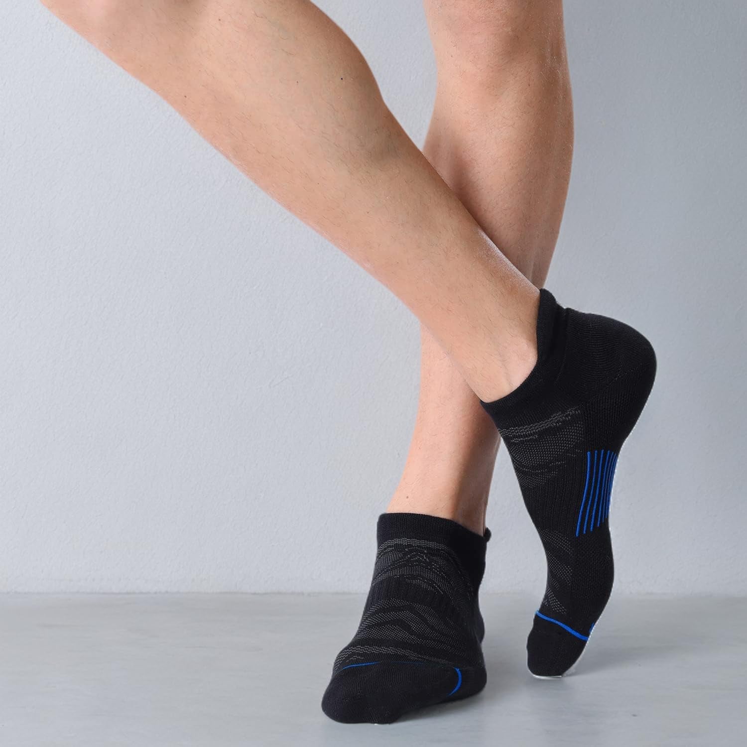 6 Pack Low Cut Cushioned Athletic Socks - Men's 